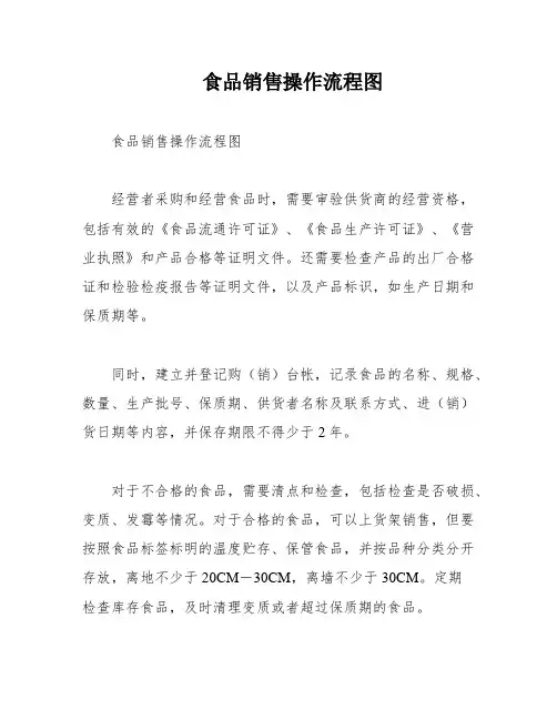 食品销售操作流程图