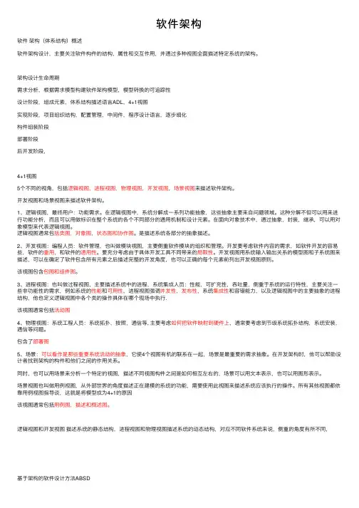 软件架构——精选推荐
