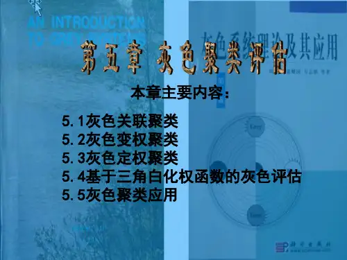 灰色聚类分析讲义
