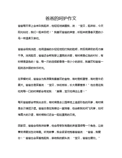 爸爸的呵护作文