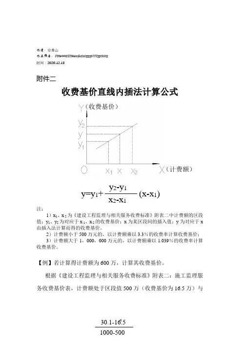2020年直线内插法计算公式-直线内差法计算