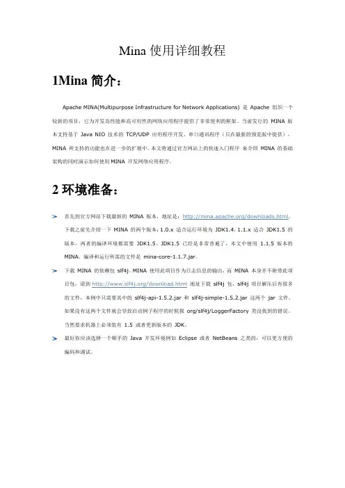 Mina使用详细教程