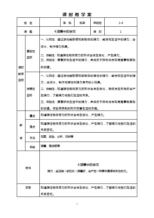 弹簧的学问
