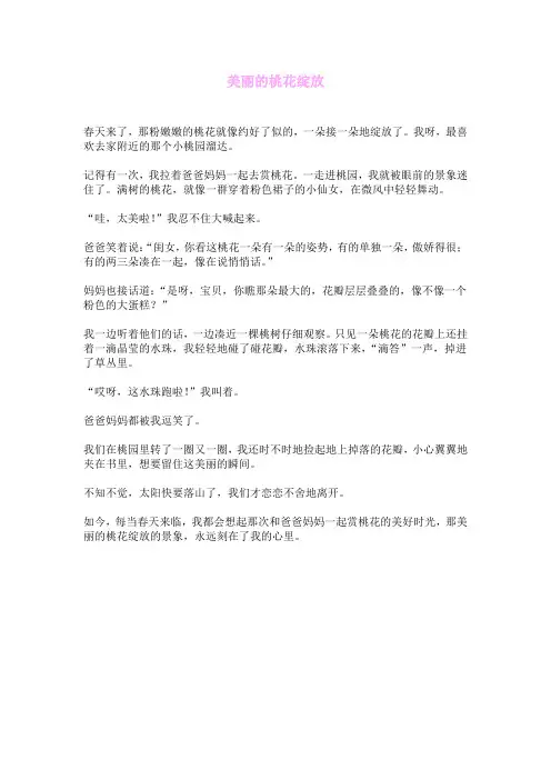 美丽的桃花绽放