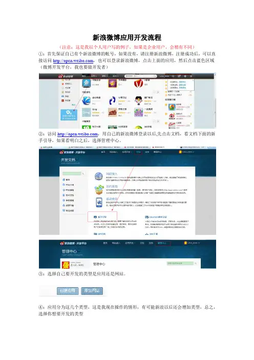 新浪微博应用开发流程