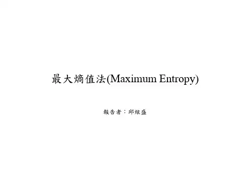 最大熵值法