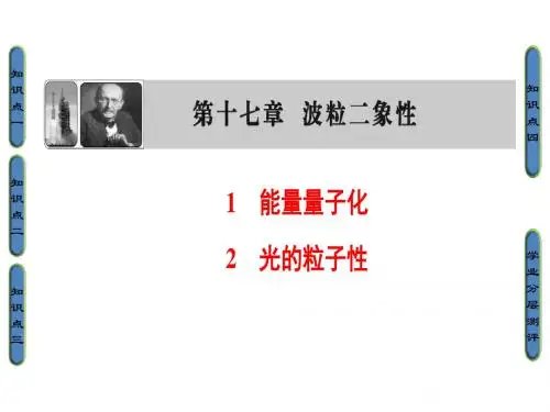 高中物理人教版选修3-5(课件)第十七章 波粒二象性 1 能量量子化 2 光的粒子性