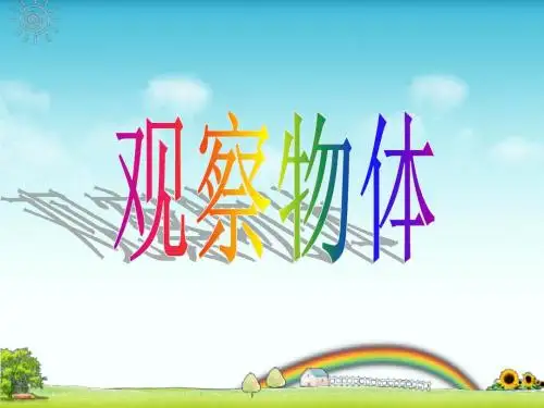 新版苏教版二年级数学上册《观察物体》课件