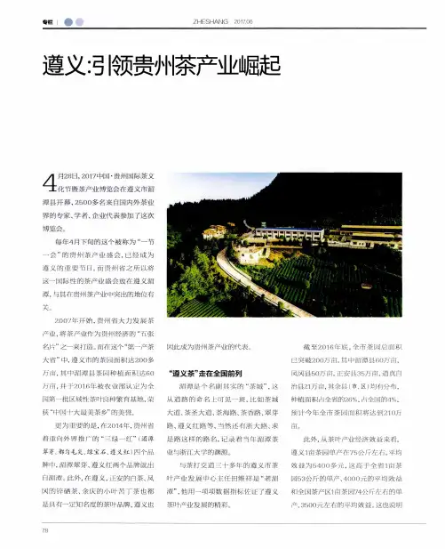 遵义：引领贵州茶产业崛起