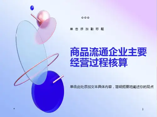 商品流通企业主要生产经营过程核算