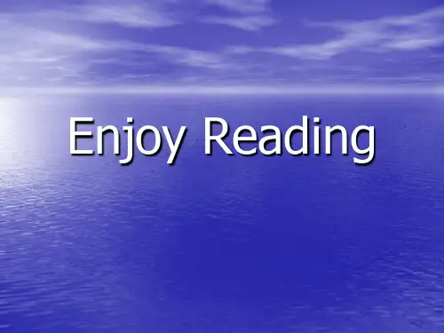 阅读--enjoy reading