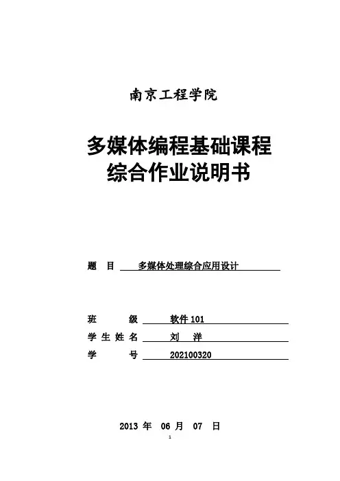 多媒体大作业报告