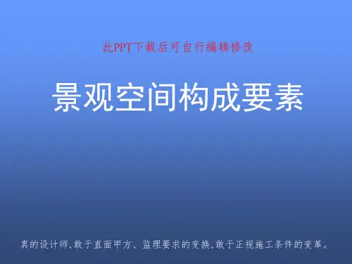 景观空间构成要素PPT课件