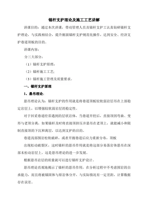 锚杆支护原理讲解