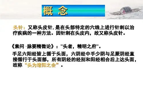 针灸操作技术规范-头针