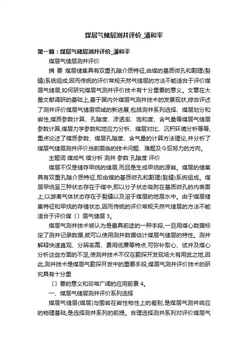 煤层气储层测井评价_潘和平