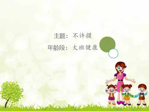 《不许摸》幼儿园大班健康PPT课件