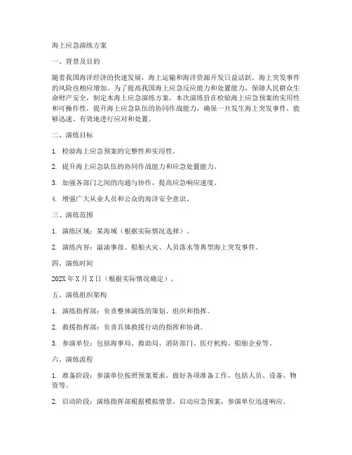 模拟海上应急演练方案