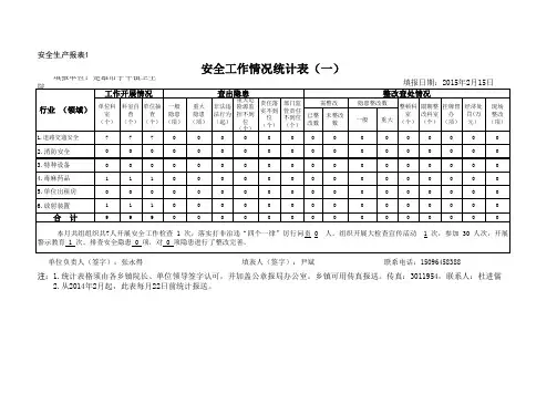 安全情况调查表2
