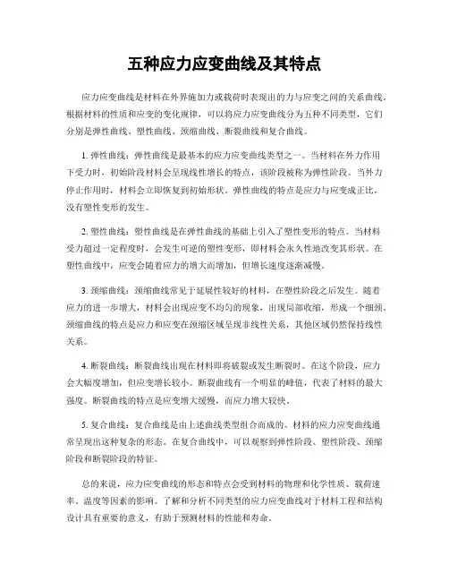 五种应力应变曲线及其特点