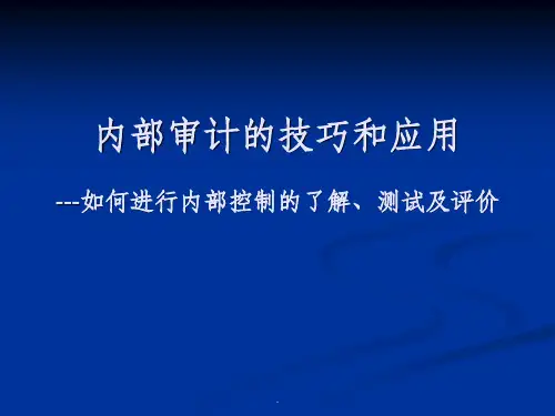 如何进行内部控制的了解、测试及评价