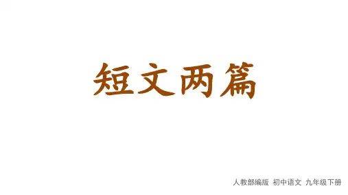 九年级语文下册短文两篇《谈读书》《不求甚解》课件4