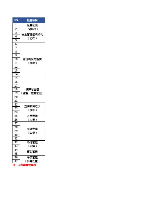 安全标准化体系推进计划表
