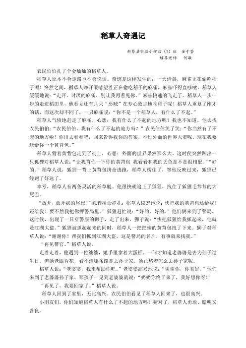稻草人奇遇记