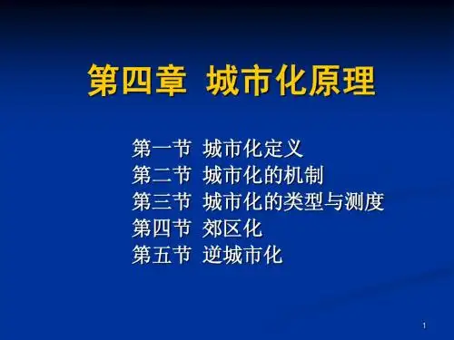 第四章 城市化原理