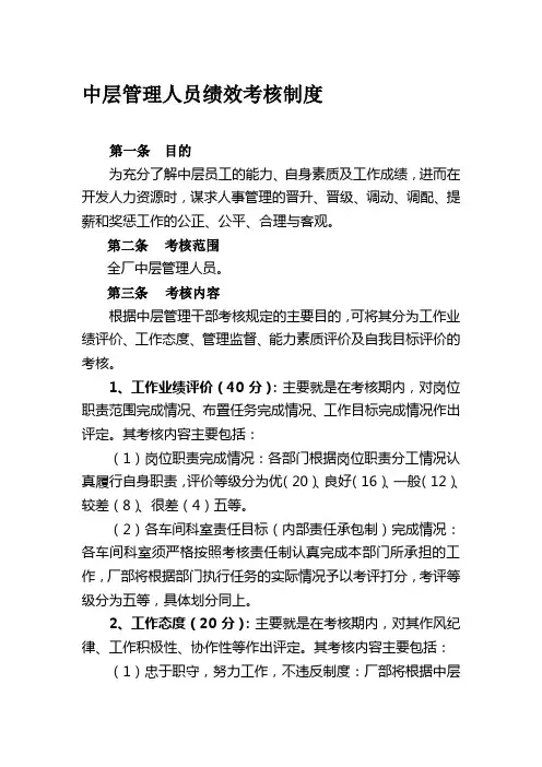 中层管理人员绩效考核制度-2