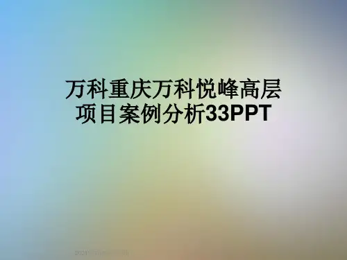万科重庆万科悦峰高层项目案例分析33PPT