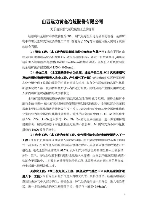 关于冶炼烟气制取硫酸工艺的介绍