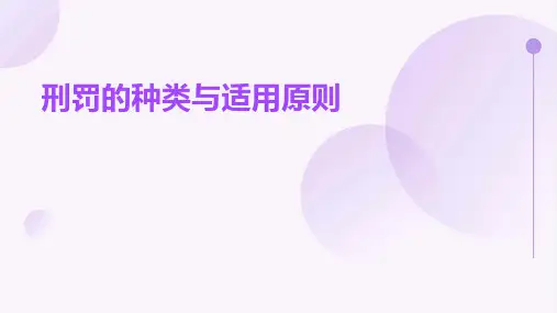 刑罚的种类与适用原则
