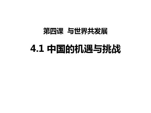 部编版《中国的机遇与挑战》教学课件PPT2