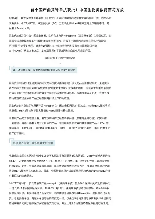 首个国产曲妥珠单抗获批！中国生物类似药百花齐放