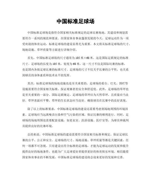 中国标准足球场
