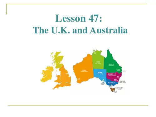 冀教初中英语七上《Lesson47TheU.K.andAustualia》