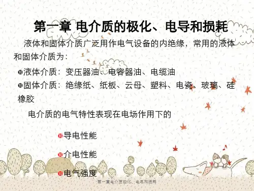 第一章电介质极化、电导和损耗