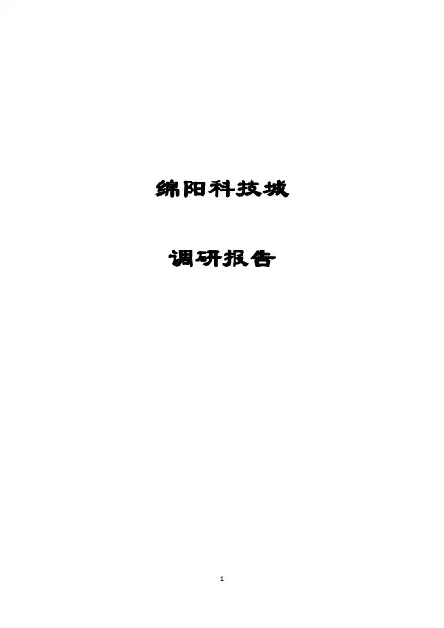 绵阳科技城调研报告