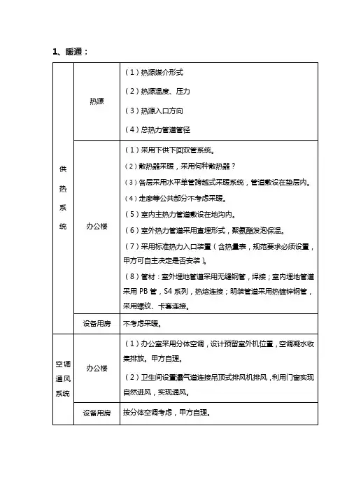 办公楼设计任务书