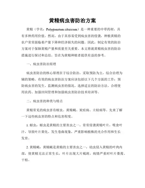 黄精病虫害防治方案