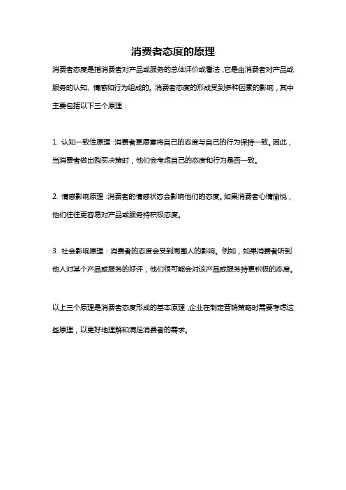 消费者态度的原理
