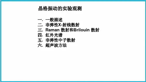 高二物理竞赛晶格振动的实验观测PPT(课件)