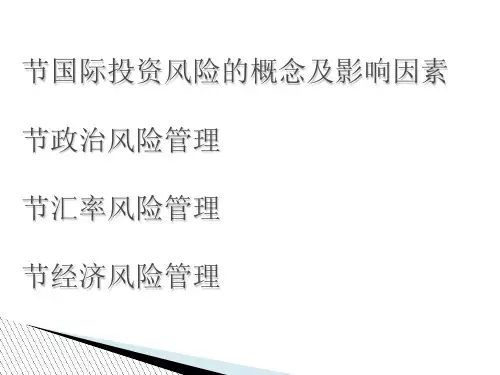 国际投资风险管理课件(PPT 45张)