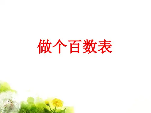 小学一年级数学下册《做个百数表》教学课件7