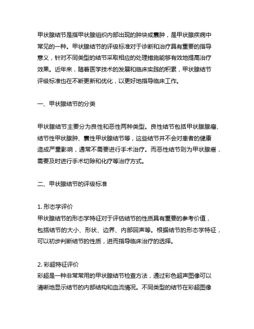 甲状腺结节 评级 标准 新版