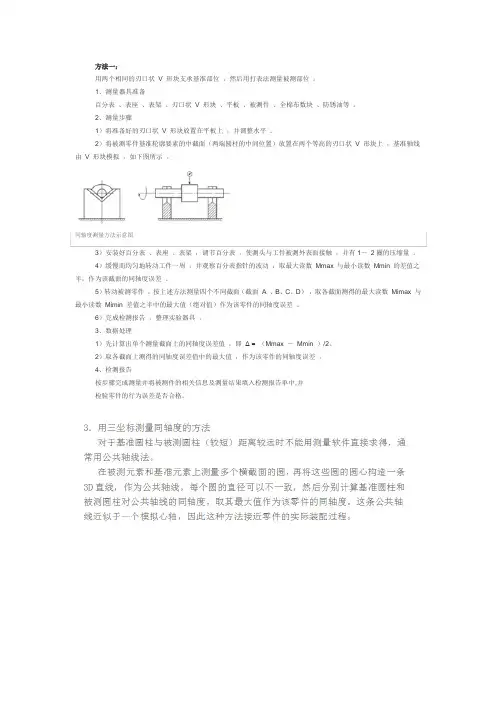 同轴度检测方法