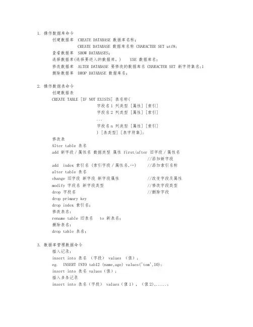 实验一 创建数据库和表