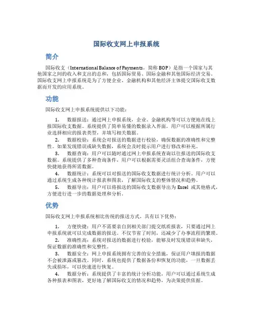 国际收支网上申报系统