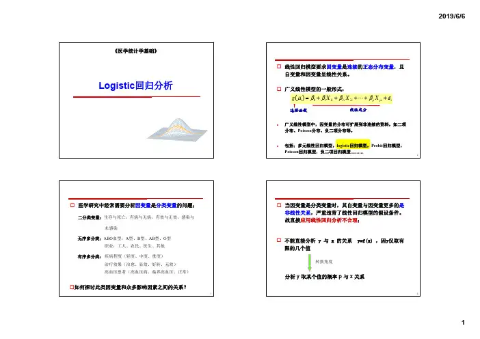 医学统计学：Logistic回归分析